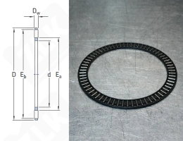 Подшипник 233031R91 упорный игольчатый 76-95-2 мм