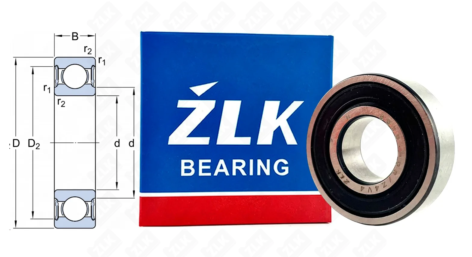 Подшипник шариковый 180202Ш4 (62022RS) 15×35×11 мм ZLK