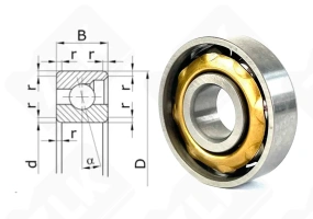 Подшипник 6010 (E10) радиально-упорный шариковый 10-28-8 мм