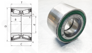 Подшипник 537906 (JRM3049/JRM3010XDA) радиально-упорный роликовый конический 30-60-37 мм