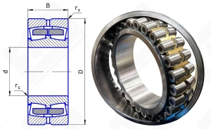 Подшипник 3003172 Н (23072АСMBW33) радиальный роликовый самоустанавливающийся 360-540-134 мм