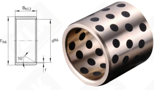 Втулка скольжения BNZ202625 (PBM202625) ISB 20-26-25 мм