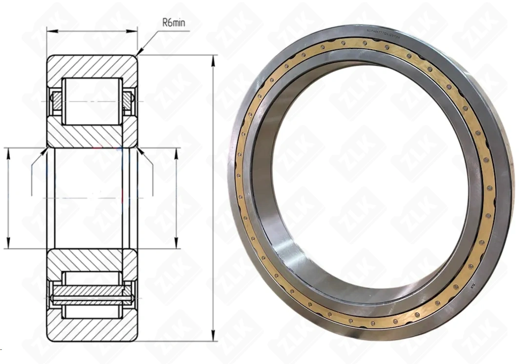 Подшипник роликовый (NUP464777Q4/C9YA4) 660.4×863.6×107.95 мм ZLK