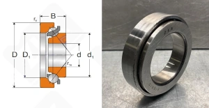 Подшипник 916913 радиально-упорный шариковый 63-102-27/22 мм