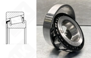 Подшипник 7207АЕК1 (30207) радиально-упорный роликовый конический 35-72-18,25 мм