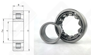 Подшипник 32508 (NU2208) радиальный роликовый 40-80-23 мм