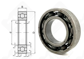 Подшипник 1000904 (61904,6904) радиальный шариковый 20-37-9 мм