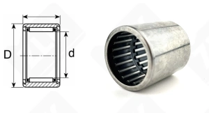 Подшипник HK20x27x32 радиальный игольчатый 20-27-32 мм