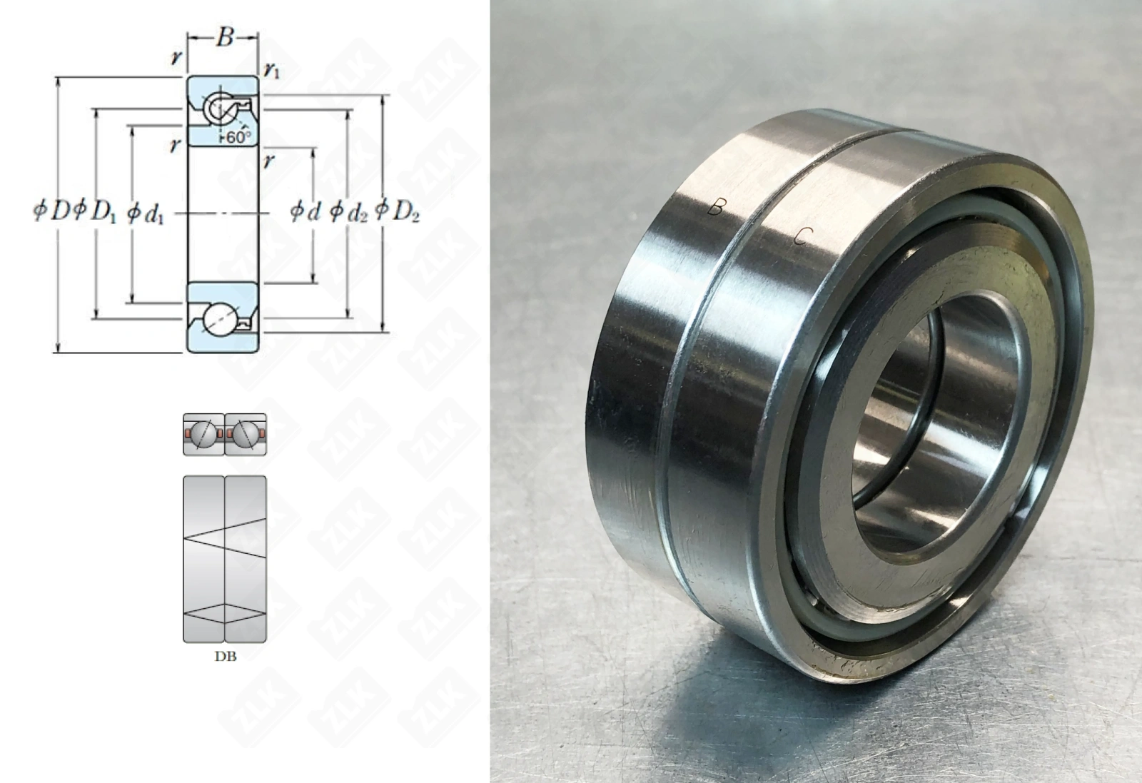 Подшипник шариковый  (BSD3572C,FAGBSB035072T) 35×72×30 мм Timken оригинал