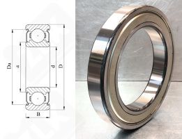 Подшипник 80128 (6028ZZ) радиальный шариковый 140-210-33 мм