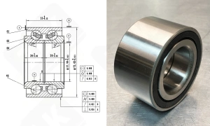Подшипник 44300SB2-962 радиально-упорный шариковый 38-72-40 мм