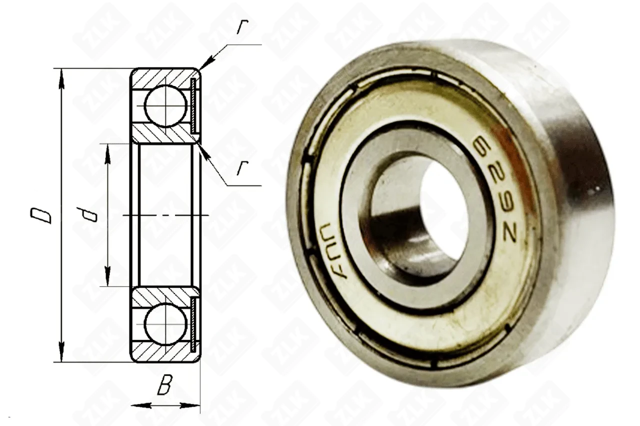 Подшипник шариковый 60029 (629 Z) 9×26×8 мм Neutral