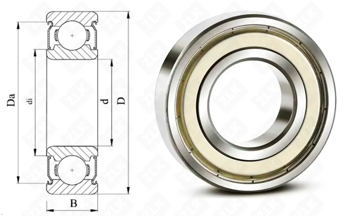 Подшипник шариковый 80102 (6002 ZZ) 15×32×9 мм Neutral