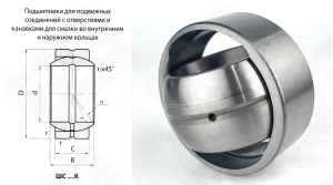 Подшипник ШС60 (GE60) шарнирный 60-90-34 мм