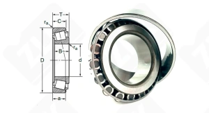 Подшипник 7511 А (4T-32211) радиально-упорный роликовый конический 55-100-26,75 мм