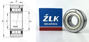 Подшипник LR5207-X-2Z-TVH-XL радиальный шариковый 35-80-27 мм
