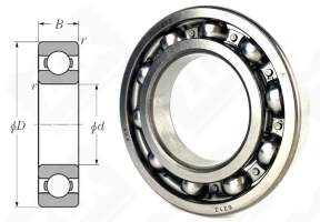 Подшипник 212 (6212) радиальный шариковый 60-110-22 мм