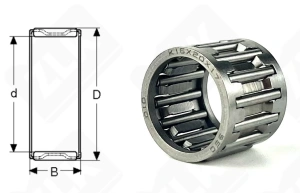 Подшипник K16x20x17 радиальный игольчатый 16-20-17 мм
