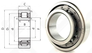 Подшипник 42509 (NJ2209E) радиальный роликовый 45-85-23 мм