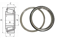 Подшипник роликовый (L860049/L860010) 330.2×415.925×47.625 мм Timken оригинал