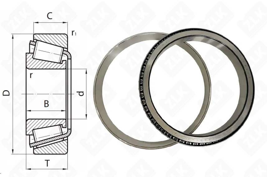 Подшипник роликовый (L860049/L860010) 330.2×415.925×47.625 мм Timken оригинал