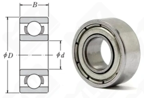 Подшипник 80035 (635ZZ) радиальный шариковый 5-19-6 мм