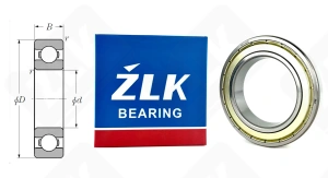 Подшипник 60114 (6014ZR) радиальный шариковый 70-110-20 мм