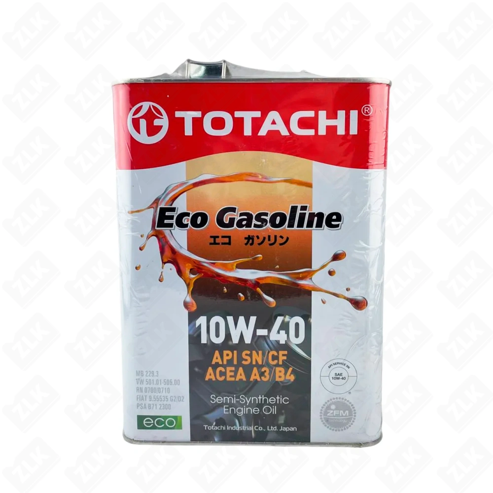 Масло моторное 10W-40 полусинтетическое 4л универсальное TOTACHI Eco Gasoline API SN/CF