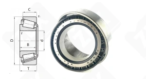 Подшипник 593/592A радиально-упорный роликовый конический 88,9-152,4-39,688 мм