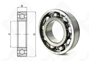 Подшипник 50206 (6206N) радиальный шариковый 30-62-16 мм