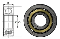 Подшипник шариковый 66408 Л (7408 BM) 40×110×27 мм ZLK