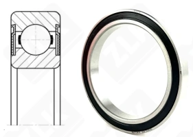 Подшипник 1000812 2RS (618122RS,68122RS) радиальный шариковый 60-78-10 мм