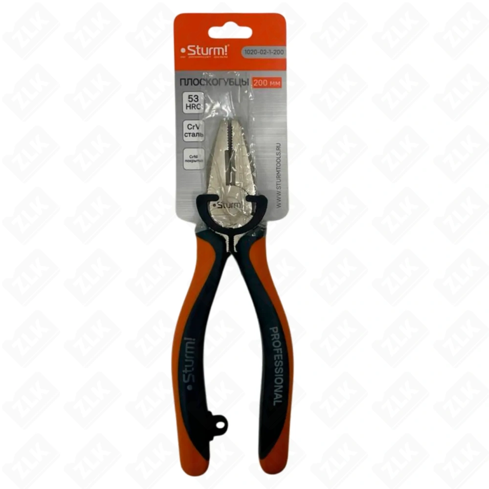 Плоскогубцы 200мм особо прочные губки (Profi HQ), Sturm