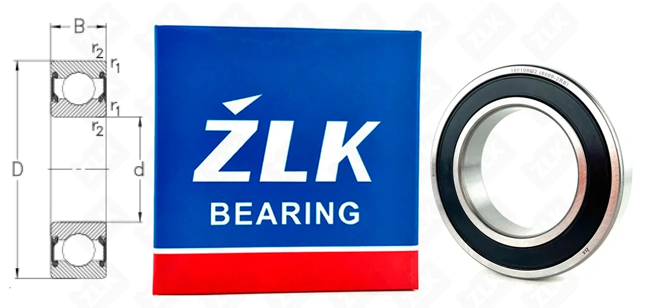Подшипник шариковый 180109 Ш2 (60092RS) 45×75×16 мм ZLK