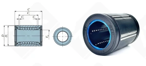 Линейный подшипник LMBS32UU/SMKBS32UU