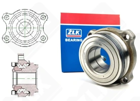 Подшипниковый ступичный узел 713649460 радиально-упорный шариковый 51-100-50,3 мм