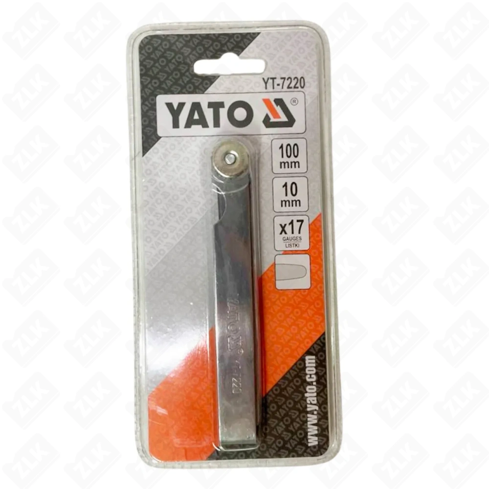 Набор щупов измерительных 100мм 17шт 0,02-1мм YT-7220