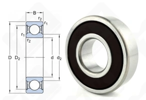 Подшипник 180203 (62032RS) радиальный шариковый 17-40-12 мм