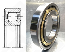 Подшипник 12204 Л (NF204M) радиальный роликовый 20-47-14 мм