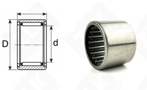 Подшипник HK2524 радиальный игольчатый 25-32-24 мм