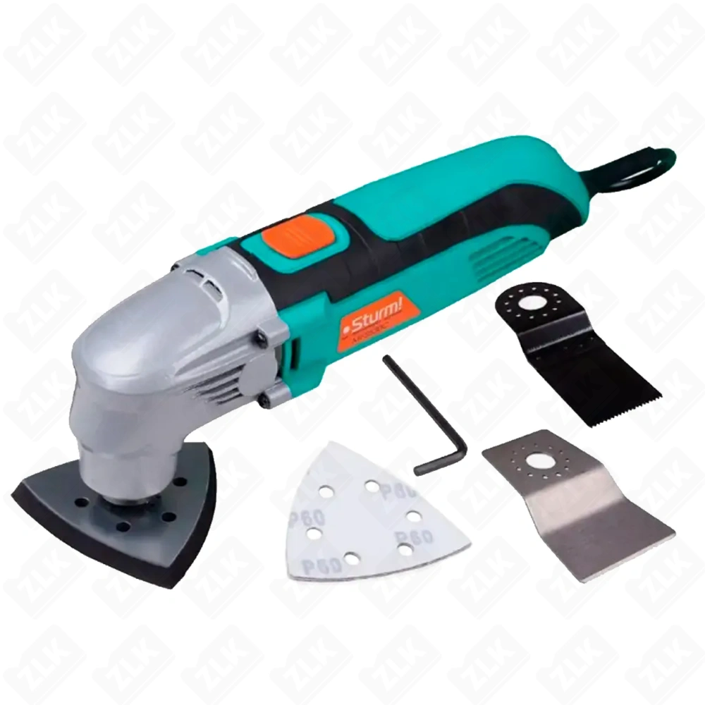 Мультифункциональный инструмент, 300Вт, 15000-22000кол/мин, угол 3гр, 6 пр, кейс Sturm