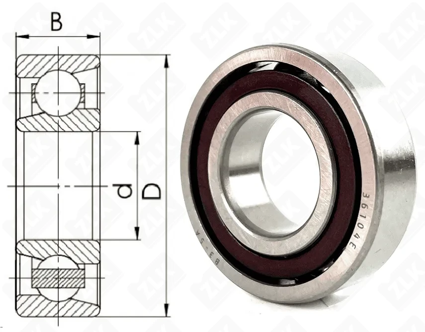 Подшипник шариковый 36104 E (7004C/P) 20×42×12 мм Россия