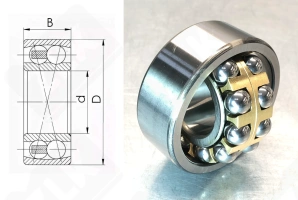 Подшипник 1606Л (2306М) радиальный шариковый самоустанавливающийся 30-72-27 мм