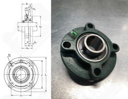 Подшипниковый узел 480210UCFC (UCFC210 LEG2102F)