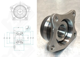 Подшипник ступичный узел 30BWK17AY2CP12 радиально-упорный шариковый 30-74-52 мм