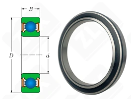 Подшипник 1000826 2RS (61826 2RS,6826 2RS) радиальный шариковый 130-165-18 мм