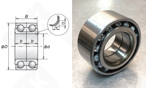 Подшипник JWB3007 радиально-упорный шариковый 38-72-33/36 мм