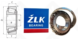 Подшипник 7516 (32216) радиально-упорный роликовый конический 80-140-35,25 мм