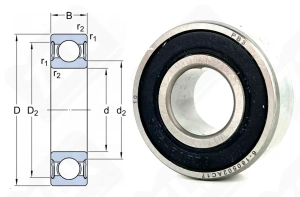 Подшипник 180502 (622022RS) радиальный шариковый 15-35-14 мм