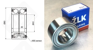 Подшипник AU09304XLL588 радиально-упорный шариковый 43-80-40 мм
